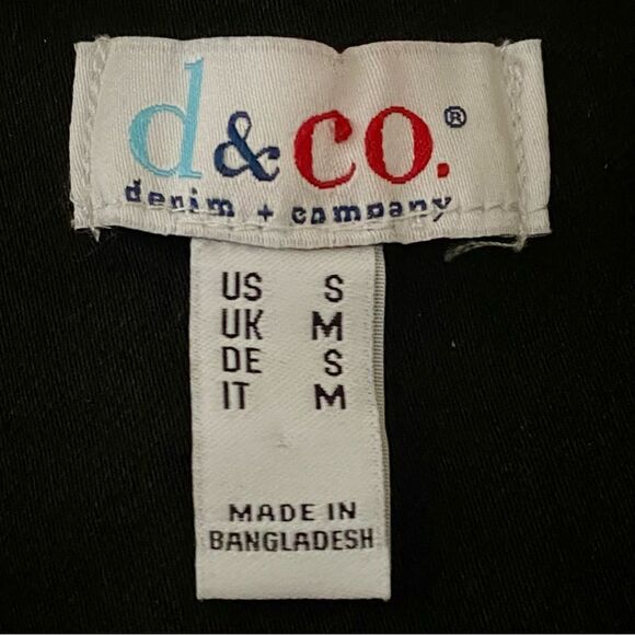 NWOT New Denim & Co. Black Wash Stretch Denim Jacket/Dress w/Pockets Small - Picture 3 of 4